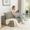 Foldable Sofa Bed with Memory Foam and Removable Cover, Convertible Floor Sleeper Chair for Guest Room, Lounge Couch with Backrest and Pillow-Koiai - 2 of 4