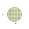 Lime Green And Ivory Geometric Washable Indoor Outdoor Area Rug - 3 of 4