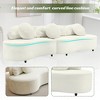 103.5" Modern Lamb Velvet Upholstered Curved Sectional Sofa - 3 of 4