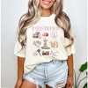 Simply Sage Market Women's Coquette Paris Collage Short Sleeve Garment Dyed Tee - 2 of 2