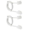Unique Bargains 2pcs White 6P2C RJ11 to RJ11 Module 50cm Long Telephone Extend Cord - 4 of 4