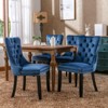 CENGHU Modern Velvet Upholstered Dining Chairs Set of 2, Kitchen Side Chairs with Wood Legs and Nailhead Trim, for Dining Room, Living Room - 3 of 4