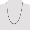 Black Bow Jewelry 2.5mm Sterling Silver & Black Plated Solid Rope Chain Necklace - 3 of 4