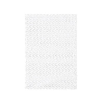 Madison Park Lasso 100% Cotton Chenille Chain Woven Stitch Bathroom Rug -  Non Slip - Absorbent, Quick Dry Bath Mat