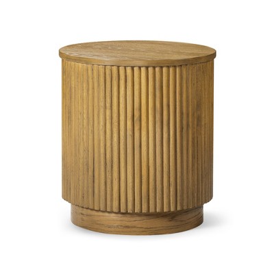 Maven Lane Dallas Modern Round Wooden Side Table