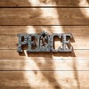 Slickblue Inspirational 'PEACE' Metal Art – Nativity Scene Design, Handcrafted, 6 x 15 Inches - 2 of 3
