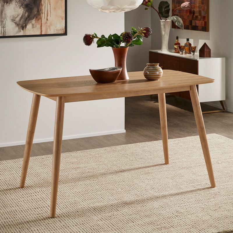 Cortland Mid Century Modern Tapered Dining Table Natural - Inspire Q, 2 of 7