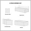 Vynxaria 6-Piece Reversible Scalloped Edge Daybed Cover Set - Cottage Charm, Twin Size - 4 of 4