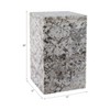 Marble Accent Table - Modern Contemporary Pedestal Design with Sleek Geometric Lines and Decorative Minimalist Aesthetic for Trend-Forward Interiors - 2 of 4