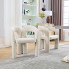 Sapphtopaz 2pc Accent Chair with Curved Round Backrest, Upholstered Living Room Chair Comfy Chair Arm Chair Furniture for Living Room - 2 of 4