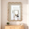 SEVOBAL Decorative Wall Mirrors Natural Wood 30"x40" Wavy Rectangle Solid Wood Frame Decorative Mirror, Brown, 30"*1.18"*40" - 4 of 4