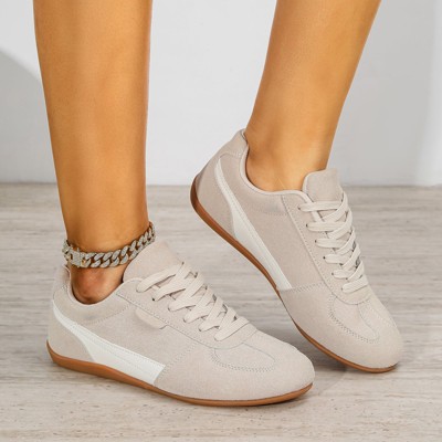 Женские кроссовки BERNESS Women's Luno Contrast Side Panel Retro Sport Sneakers Beige 9 — фото 4