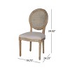 Christopher Knight Home Phineas French Country Fabric Upholstered Rubberwood Dining Chair (Set of 2) - 3 of 4