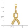 Black Bow Jewelry 14k Yellow Gold Polished and Satin Awareness Ribbon Pendant - 4 of 4