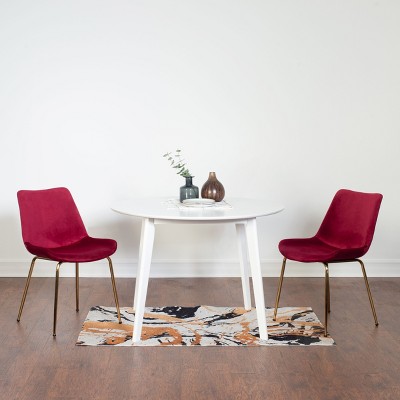 NicBex 3-Piece Dining Table Set Modern 41.73 Inch Round Kitchen Table with 2 Chairs for Kitchen,Living Room