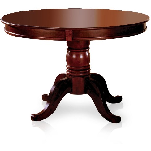 Bielsburg Round Pedestal Dining Table, Red Wood Round Dining Table
