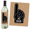 Big Dot of Happiness My Dad is Rad - Father's Day Gift For Men - Wine Bottle Label Stickers - Set of 4 - 2 of 4