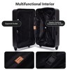 YONWAY 8 Piece Hardshell ABS Luggage Set, Checked Spinner Luggage Set (20in/24in/28in+Portable Handbag + 4 Pieces Storage Bag Set) - 4 of 4