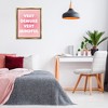 Stupell Industries Trendy Pink Demure & Mindful Black Framed Floater Canvas Wall Art - 2 of 4