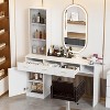 PAKASEPT Salon Station Cabinet, Wall Mount Hair Styling Salon Equipment Set, Barber Shop Storage Unit with Drawer and Hair Dryer Holder - 4 of 4