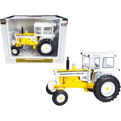 Minneapolis Moline G850 Wide Front Diesel Tractor with Cab Yellow and White "Classic Series" 1/16 Diecast Model by SpecCast