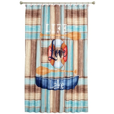 The Lakeside Collection Life Love Lake Bath Collection - Shower Curtain