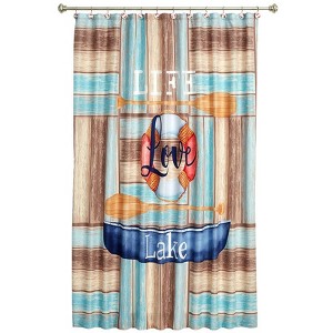 The Lakeside Collection Life Love Lake Bath Collection - Shower Curtain - 1 of 4