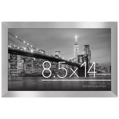 Americanflat 8.5x14 Picture Frame in Silver - Composite Wood with Shatter Resistant Glass