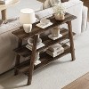 Tribesigns 41.3"Entryway Table Console Tables, 3-Tier Narrow Long with Open Storage Shelves for Living Room, Foyer,Entrance,Hallway,Rustic Brown - 4 of 4
