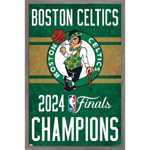 Trends International NBA Boston Celtics - 2024 NBA Finals Team Logo Framed Wall Poster Prints - 1 of 4