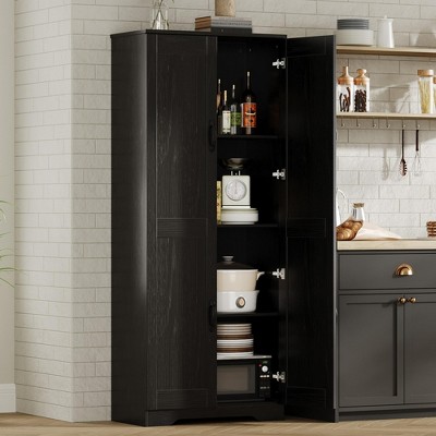 Tall Kitchen Pantry Cabinet, 60'' Storage Cabinet with 2 Doors