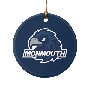 Monmouth University Official Hawks Logo Porcelain Holiday Christmas Tree Ornament - 1 of 4