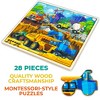 QUOKKA 28 Pieces Wooden Puzzles for Kids 3 4 5 Years Old - 3 of 4