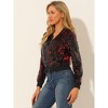 INSPIRE CHIC Women's Sequin Long Sleeve Glitter Shiny Party Bomber Jacket - 4 of 4