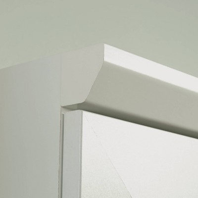 Soft White Tall Kitchen Storage Cabinet with Adjustable Shelves