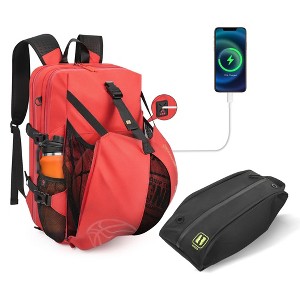 NEW YORK XPRESS B00391 Sports Waterproof Backpack with Ball Holder & Separate Shoe Bag - 1 of 4