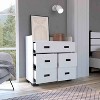 ORRD White Multi-Drawer Dresser, 6-Drawer Storage Cabinet with Double Drawer & Wide Top, Nightstand & Entryway Table - 2 of 4