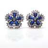 Camran Blue or Red Stud Earrings Cubic Zirconia Ginger Lyne Collection - image 2 of 4