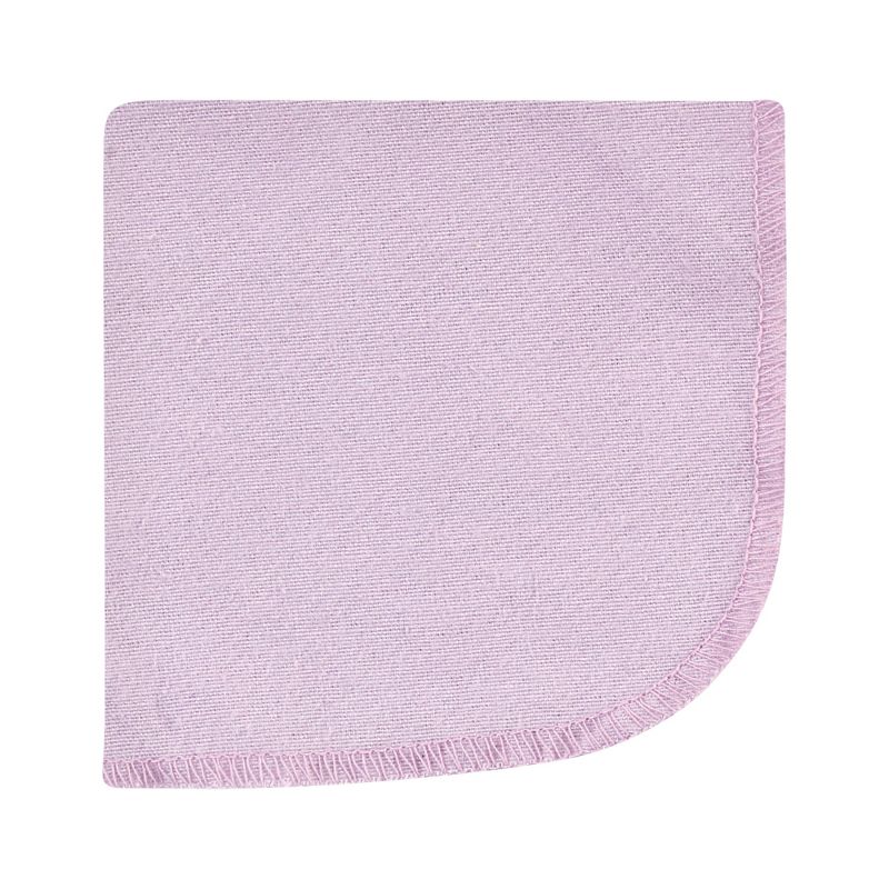 Hudson Baby Infant Girl Flannel Cotton Washcloths, Purple Dainty Floral 10 Pack, One Size, 4 of 8