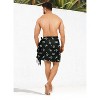 LA LEELA Men's Pirates Summer Sarong Wrap Pareo Caribbean Pirates Swim Trunks Swimwear Full Beach Wraps for Men One Size Black Skull - 2 of 4