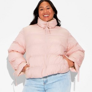 Women's Bow Puffer Jacket - Wild Fable™ - 1 of 3