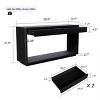 60'' Fluted Console Table with 2 Drawers & Open Shelf,Modern Veneer Sofa Table for Entryway,Living Room,Hallway-Baofuwish - 4 of 4