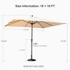 PURPLE LEAF Patio Umbrella Outdoor Table Umbrella Aluminum Frame Market Umbrella Sun Umbrella with 8 Sturdy Ribs - 4 of 4