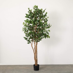 7'2"H Sullivans Oversized Potted Ficus Tree, Green - 1 of 4