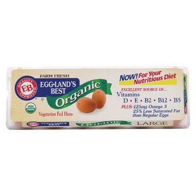 Eggland's Best Organic Grade A Large Brown Eggs - 12ct