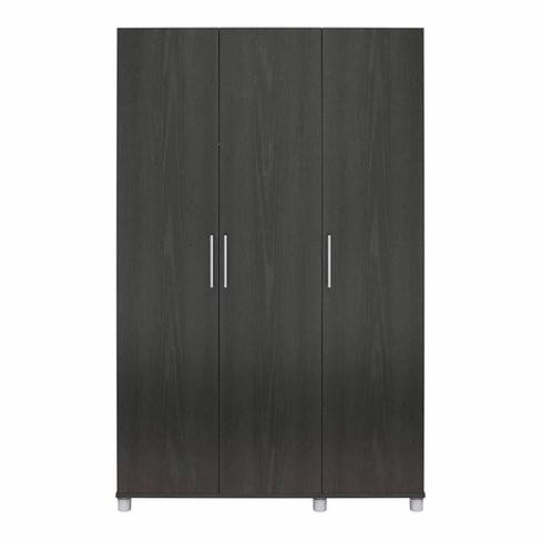 Room & Joy Camberly 3 Door Wall Cabinet with Hanging Rod Graphite Gray