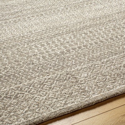 Gray Tufted Handmade Wool Rectangular Rug 5' x 7'