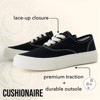 CUSHIONAIRE Women’s Freshman Canvas Lace-Up Sneaker with Memory Foam, Wide Widths Available | Casual Walking Shoes, Lightweight & Comfortable - 4 of 4