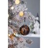 Gulches Set of 6 Elegant 3.9" Glass Christmas Ball Ornaments,Modern Art-Inspired Decorative Hanging Accents in Black and Gold for Holiday - 2 of 4