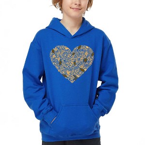 LA Pop Art Fall Vibes  - Boy's Word Art Hooded Sweatshirt - 1 of 4